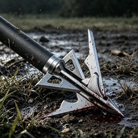 Embout de chasse hybride à 4 lames HT, lot de 4, 100/125 grains, embout mécanique pour arcs composés et arbalètes