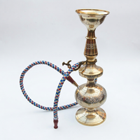 Cachimba de Latón Puro Hecha a Mano, Tipo Recto, con Diseño Grabado y Tamaños de Vapor de 10 a 14 Pulgadas para Bares y Hoteles