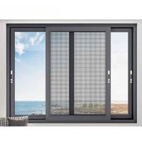 Ventanas Corredizas de Aluminio Personalizables en Oferta, Ventana Corrediza Horizontal de Doble Vidrio Resistente a la Corrosión para Dormitorio
