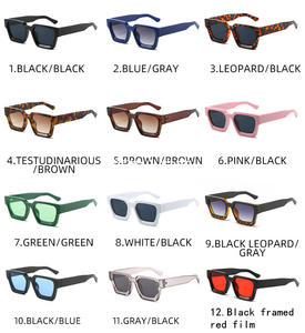 CONCHEN vente en gros vente chaude mode coloré PC cadre lunettes de soleil Cat.3 coloré Vintage Logo personnalisé carré lunettes de soleil 2025 - Product Image 2