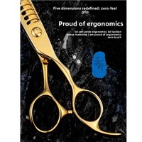 Ciseaux de coiffure à lame plate en acier au carbone CNC Shitang TT-626, réglage sans soudure, ajustement des couleurs, pour coupes de cheveux homme et femme