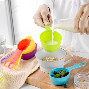 Colorful 12-Piece Plastic <b>Measuring</b> Spoon and Cup Set Graduated <b>Measuring</b> Cup for Baking Kitchen <b>Tool</b> for Home Use - Product Image 4