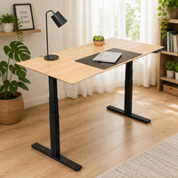Table de bureau électrique réglable en bambou de bonne qualité, bureau debout, plateau de bureau relevable Ecomax