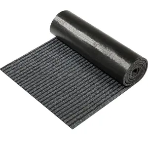 Durable doormat rubber backed stripe floor mat non slip outdoor entrance polyester custom indoor outdoor door rug mat