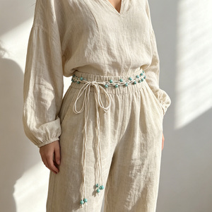 Chaîne de taille ethnique florale Bohème pour femme, ceinture rétro pour jupes et jeans, ceinture de robe unique de luxe, ceinture tendance <span class=keywords><strong>Bobo</strong></span> Y2K - Product Image 5