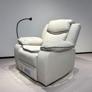 Europäischer Moderner Leder-Maniküre-Liegestuhl Multifunktionaler Schaukel-Massagestuhl mit Kreuzrücken und Quadratischen Armlehnen Metallrahmen - Product Image 5