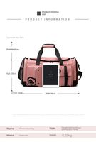 Sac de sport pliable personnalisé avec logo tendance, pour femmes et hommes, imperméable, rose, sac de voyage