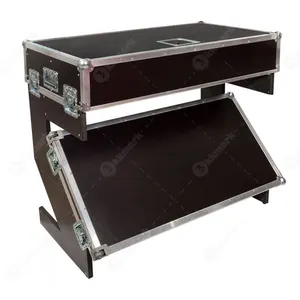 Portable stage music equipment DJ Controller mixer Workstation Foldable Z style Table Flight Case With computer desk