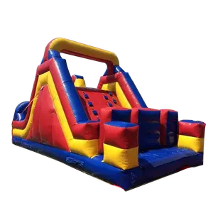 Customized inflatable climbing wall seaworld bouncy castle slide obstacle