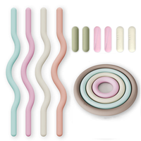Ensemble d'équipements d'entraînement en silicone multifonctionnel pour la musculation à domicile - Comprend des haltères, des barres d'haltères et un anneau de yoga Pilates