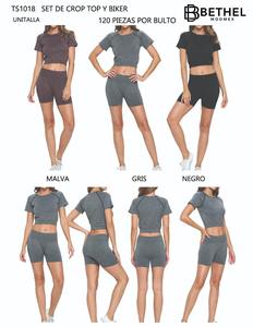 Conjunto de Yoga Bethel, Top Corto y Pantalones Cortos, Modal Transpirable, Cintura Alta, Color Sólido, 2 Piezas, Tallas S, M, L, XL - Product Image 1