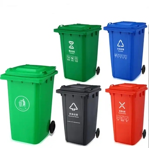 Preface Industrial Outdoor Wheelie Bin 120l 240l 360l Mobile Street Garbage Bin <strong>Trash</strong> <strong>Can</strong> Foot Pedal Waste Bin - Product Image 1