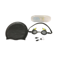 Uniforme couleur petit mignon de bande dessinée durable résistant aux chocs lentille espace sécurité nager lunettes casquettes enfants pince-nez Bouchons d'oreille ensemble
