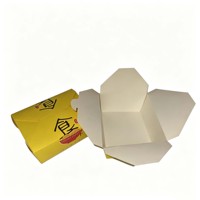 Individuell Bedruckte Umweltfreundliche Biologisch Abbaubare Lebensmittelechte Weiße Kartonbox Einweg-Fast-Food-Verpackung für Gebratenes Hähnchen