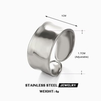 Zierlicher Edelstahlring mit 18K Goldplattierung, massiver, gewölbter Ewigkeitsring für Damen, Hochzeits- und Verlobungsgeschenk im minimalistischen Stil.