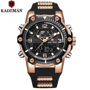 KADEMAN – montre à Quartz avec bracelet en caoutchouc pour homme, accessoire de marque de luxe, pour plongée à 30M, 2023, 2021