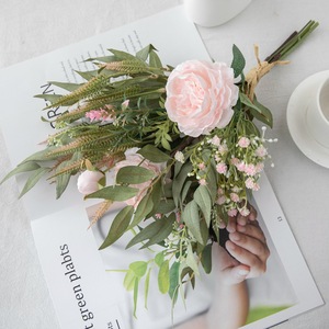 ช่อดอกกุหลาบประดิษฐ์ CallaFloral รุ่น CF01133 สำหรับตกแต่งงานแต่งงานและบ้าน - Product Image 3
