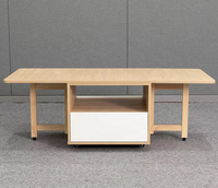 Mobilier de salle à manger moderne ensemble de table de restaurant table de salle à manger rectangulaire extensible pliante en bois avec base en bois