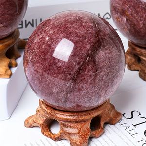 Esfera de Cuarzo Fresa de Estilo Bohemio de Alta Calidad al por Mayor, Piedra de Cristal Natural para Decoración del Hogar Única y Regalos Navideños - Product Image 4