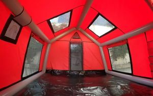 Tente de camping gonflable <span class=keywords><strong>WAKE</strong></span> imperméable en Oxford pour l'extérieur, pour 8 à 10 personnes, utilisation quatre saisons, ouverture automatique rapide - Product Image 4