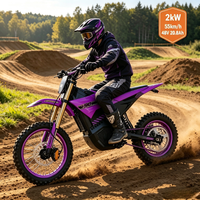 Electric Dirt Bike 2kW Peak Power 48V 20.8Ah Lithium Battery 55km/h Max Speed Adult Off-Road Mid-Drive Electric Motorcycle