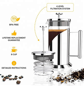 OFFERTA SPECIALE <span class=keywords><strong>Caffettiera</strong></span> francese in <span class=keywords><strong>acciaio</strong></span> inox con sistema di filtraggio a 4 livelli - Product Image 4