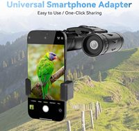 Binoculares de Largo Alcance de Alta Potencia con Adaptador para Teléfono, Mini Binoculares Compactos de Bolsillo para Caza, Conciertos, Teatro, Ópera y Actividades al Aire Libre