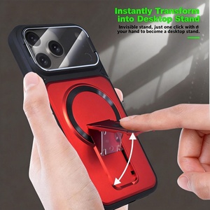 Custodia per <span class=keywords><strong>iPhone</strong></span> 18 Air <span class=keywords><strong>con</strong></span> Supporto Magnetico Invisibile, Effetto Pelle, Sottile, Antiurto, Copertura Completa, Antigraffio, Anti-Impronta - Product Image 5