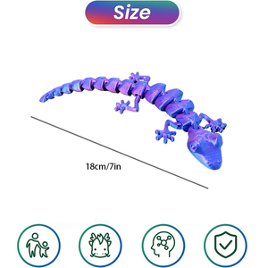 Caméléon imprimé en <span class=keywords><strong>3D</strong></span> Animaux imprimés en <span class=keywords><strong>3D</strong></span> Lézard cool Animaux imprimés en <span class=keywords><strong>3D</strong></span> avec articulations flexibles Jouets anti-stress pour adultes - Product Image 2