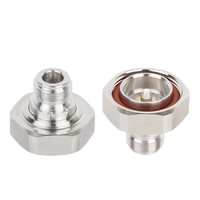 Adaptador de alimentador de conector hembra doble 50-12 1/2 1/2, adaptador de RF de conector hembra doble de