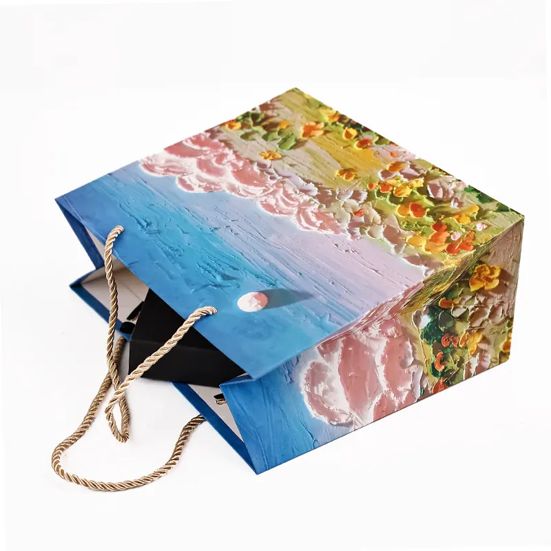 Bolsas de papel de lujo personalizadas con logotipo impreso, embalaje de regalo, bolsas de papel de compras, bolsa de envío de papel reciclable