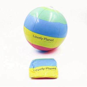 Pelota Inflable de 16 Pulgadas con Logotipo Personalizado, Globos Multicolores Holográficos, Pelota de Playa Grande de PVC para Niñas - Product Image 2