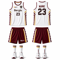 Conjunto de Uniforme de Baloncesto Personalizado al por Mayor, Transpirable, de Malla, para Hombre, Estilo Urbano, Sublimado, de Secado Rápido, OEM