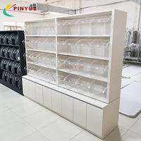 Présentoir de supermarché en acrylique avec couvercle pour biscuits, chocolats, bonbons, noix et snacks, idéal pour la vente en gros et la présentation au détail