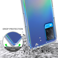 Étui de téléphone portable transparent en acrylique haute transparence et TPU souple antichoc pour Oppo A54 58 78 4G A31 12 Coque arrière