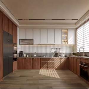 Fabricant de cuisines en bois sur mesure du Guangdong, armoires de cuisine pré-assemblées, style shaker, style traditionnel - Product Image 4