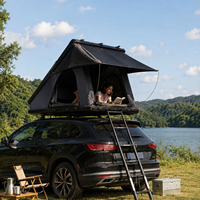 Tente de toit rigide X Hinge, design triangulaire, pour 3-4 personnes, pour SUV et pick-up tout-terrain