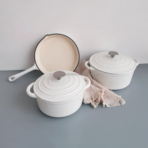 Casserole en fonte émaillée à la truffe blanche - Product Image 1