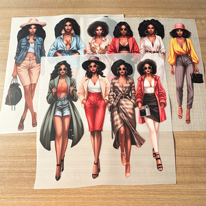 พระเจ้าบอกว่า ลายพิมพ์ร้อนแบบ DTF สำหรับสาวผิวสี ขายส่ง พร้อมกดติด ง่ายต่อการลอกออก สำหรับเสื้อผ้าและกระเป๋า - Product Image 4