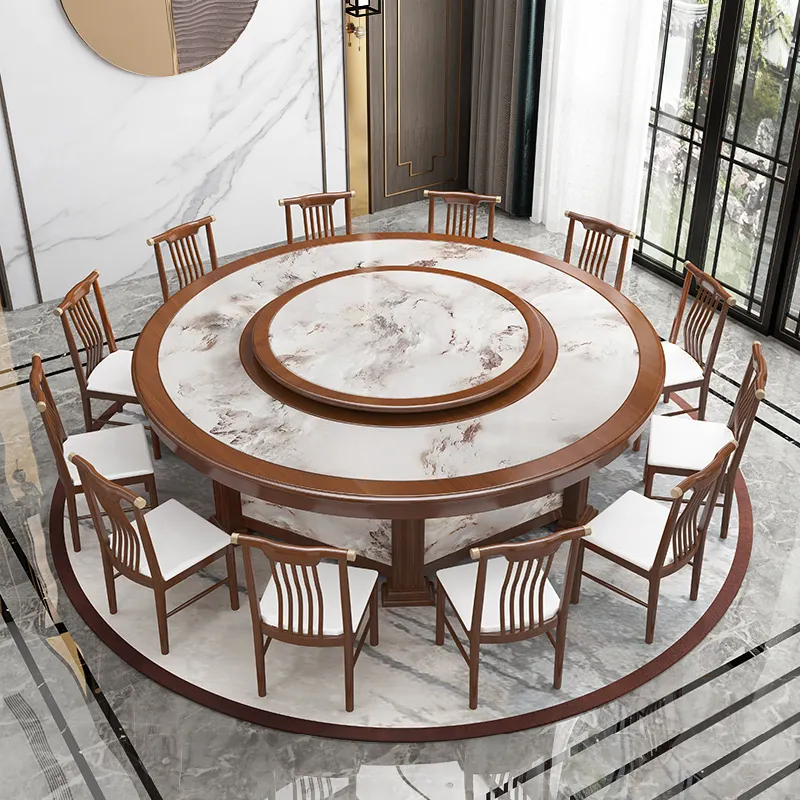 Mesa redonda com centro giratório para festas, mesa de jantar redonda de marmore, conjunto de madeira com cadeiras, mesa de jantar com 8 cadeiras