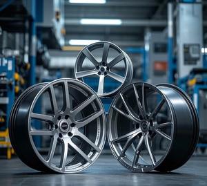 Cerchi Forgiati Personalizzati da 18 19 20 21 22 23 Pollici PCD 5x112 5x114.3 5x120 Cerchi Monoblocco per Auto Nero Lucido/Argento - Product Image 6