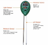 Pabrik Langsung OEM 3 in 1 Pengukur pH Tanah Penguji Keasaman Sensor Kelembaban Tanah Indikator Sinar Matahari SY TR-03 Garansi 1 Tahun