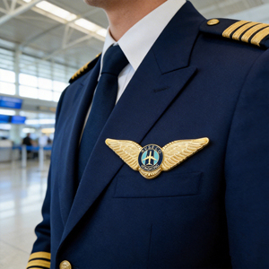 공장 직접 판매 금속 천사 날개 브로치 핀 사용자 정의 로고 - Product Image 3