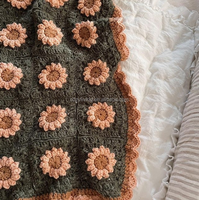 Ins vente chaude 100% Crochet à la main coton et acrylique coloré bébé couverture Amigurumi canapé literie housses de coussin