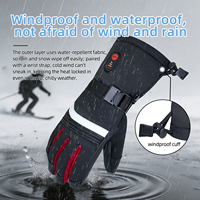 Gants chauffants rechargeables en polyester unisexe compatibles avec les écrans tactiles, vente en gros, 3 niveaux de chaleur, hiver, ski, imperméables, thermiques, chauds