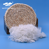 Fibre de polyester creuse siliconée conjuguée 2.5D*51MM à haute densité pour garnissage d'oreillers