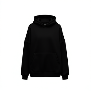 N A Brand Custom <b>Black</b> <b>Hoodie</b> Women Unisex XS 2XL Oversized Fit Zippered Design Solid Color Casual Wear Autumn Season - Product Image 1
