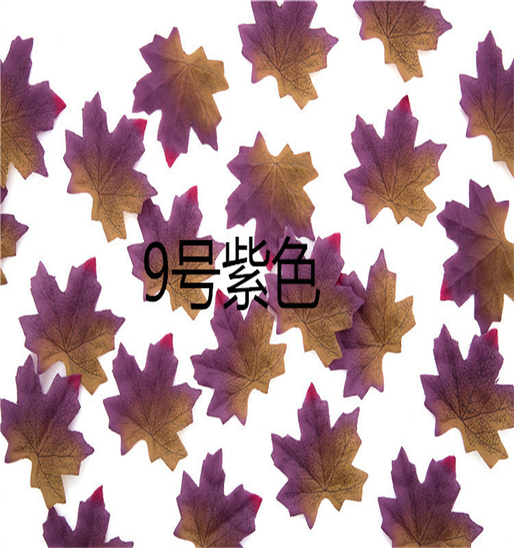 50pcs Fall Artificial Maple Leaves  for Thanksgiving Wedding Indoor Outdoor Wreath Decoration