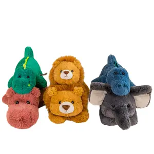 Greenmart bosque Animal diseño personalizado peluche León elefante muñeca niños regalo pequeño tiro almohada al por mayor