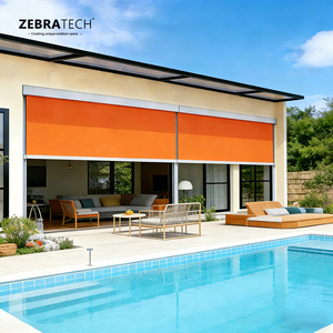 Tissu d'extérieur durable, écologique, résistant à l'eau et respirant 440 GSM avec faible rétrécissement pour stores enrouleurs motorisés et terrasses - Product Image 4